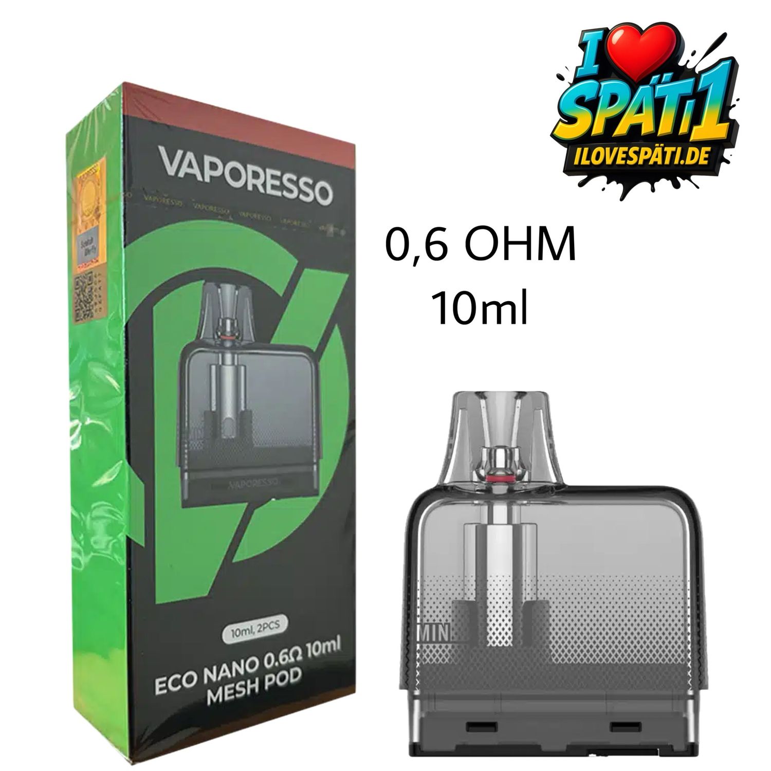Vaporesso Eco Nano Leerpod | 10ml | 0.6 OHM