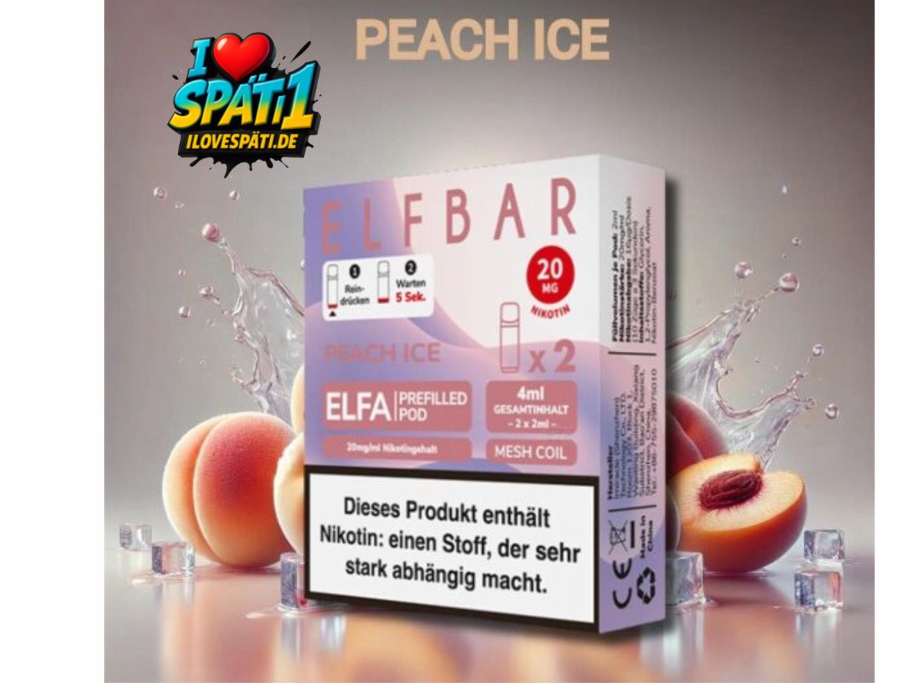 ELFBAR Peach Ice Pods