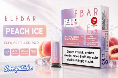 Elf Bar ELFA Prefilled Pod Peach Ice 2er Pack (4ml)