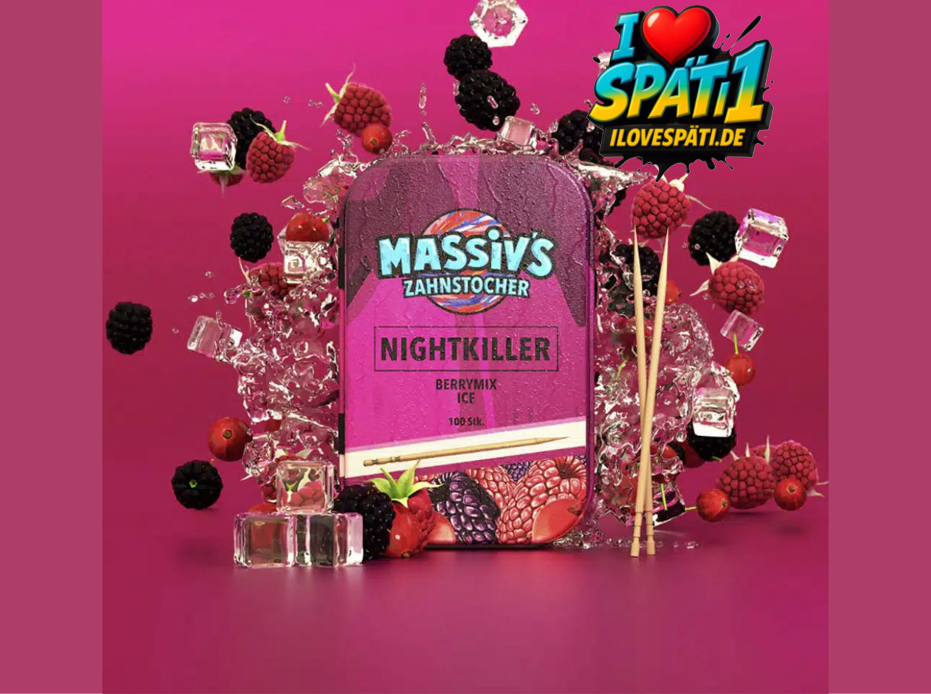Massiv’s Zahnstocher Nightkiller Berrymix Ice 100stk.