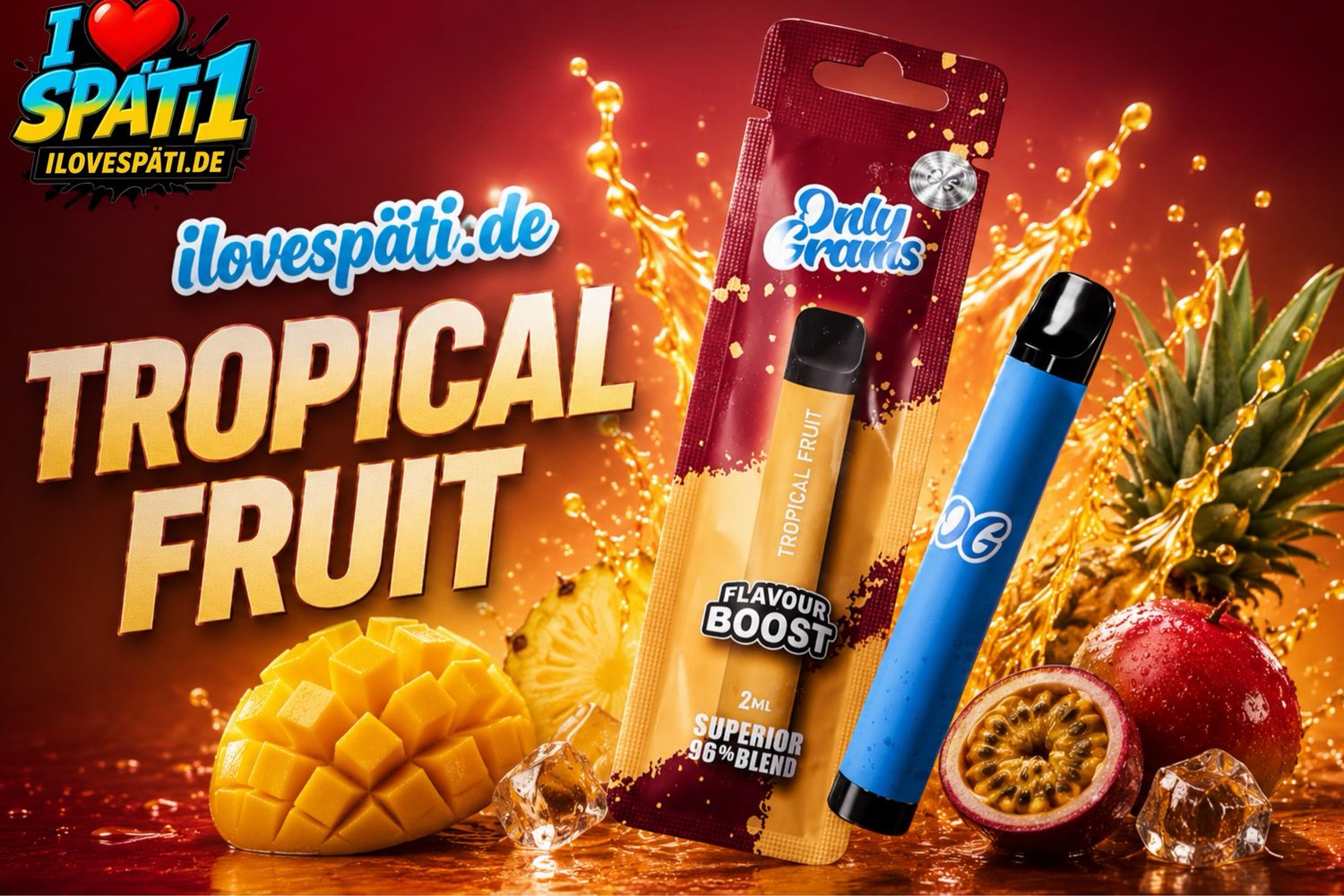 OnlyGrams Superior Blend Tropical Fruit Vape 2ml