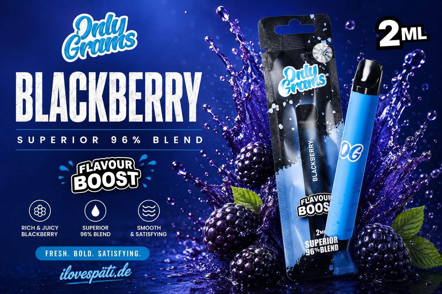 OnlyGrams Superior Blend Blackberry Vape 2ml