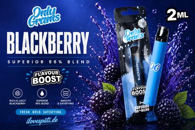 OnlyGrams Superior Blend Blackberry Vape 2ml OnlyGrams Superior Blend Blackberry Vape 2ml
