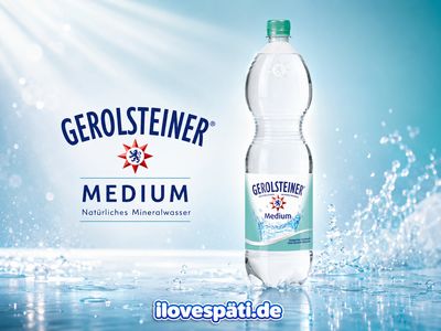 Gerolsteiner Medium Mineralwasser 1,5 l PET – leichte Kohlensäure