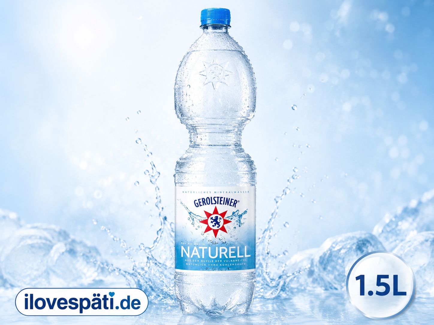 Gerolsteiner Naturell Mineralwasser ohne Kohlensäure 1,5 L PET