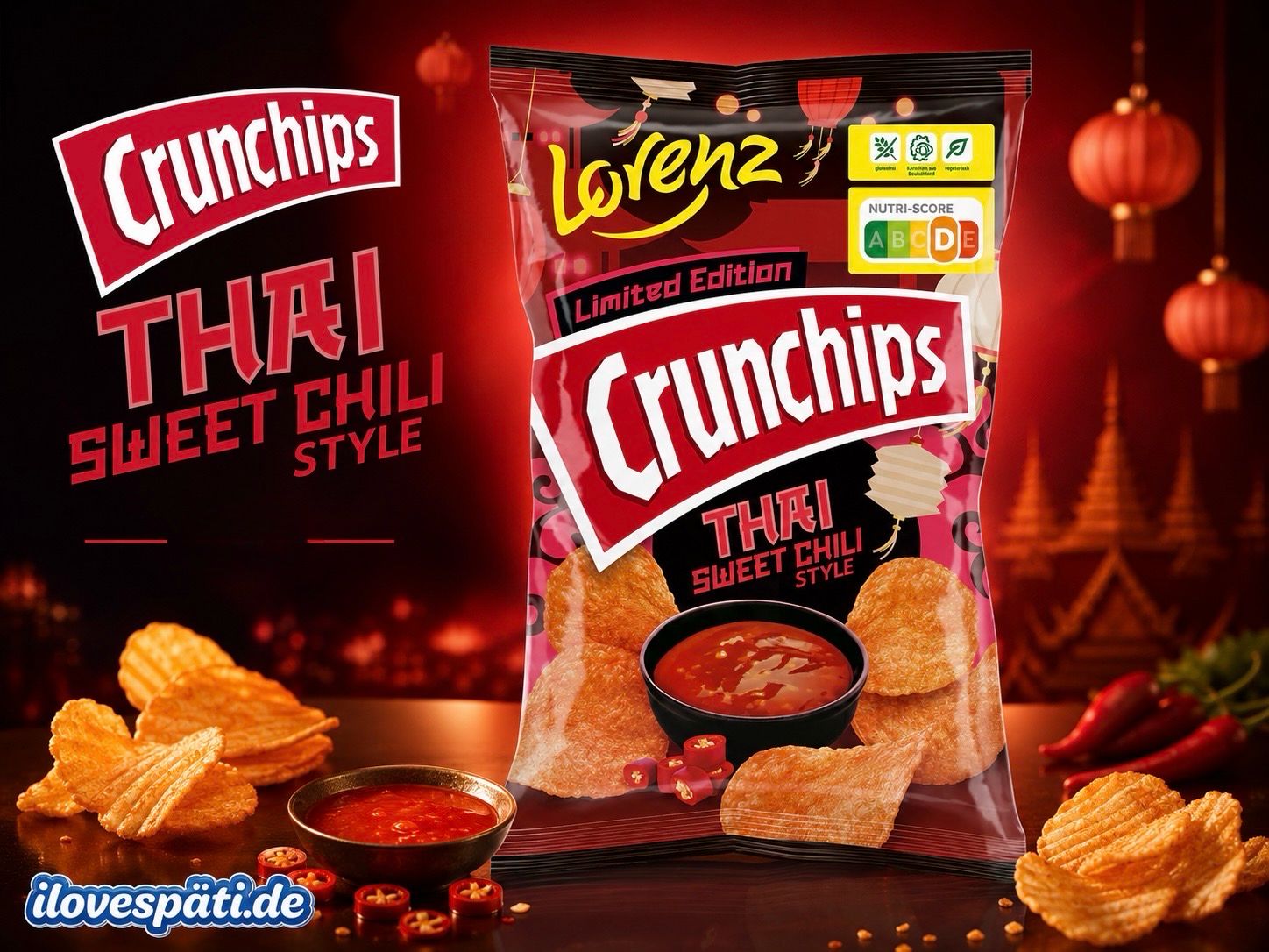 Lorenz Crunchips Thai Sweet Chili Style Limited Edition 130g.