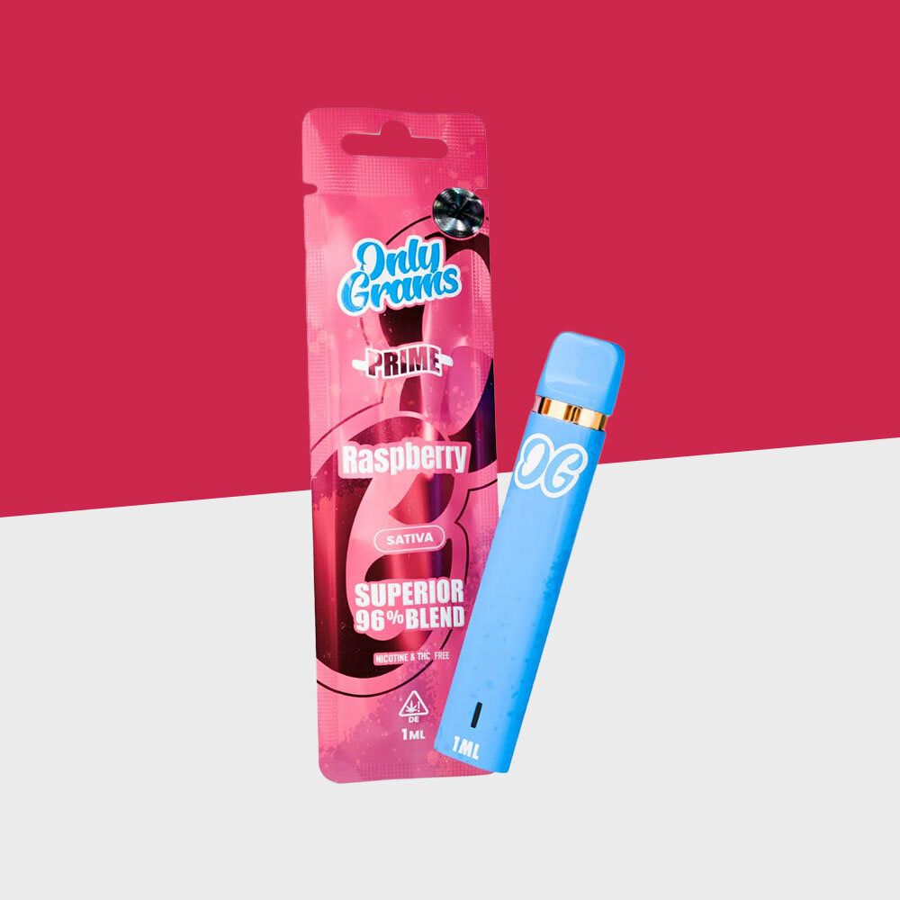 Only Grams – Raspberry – H2 Superior Vape 96% – 1 ml