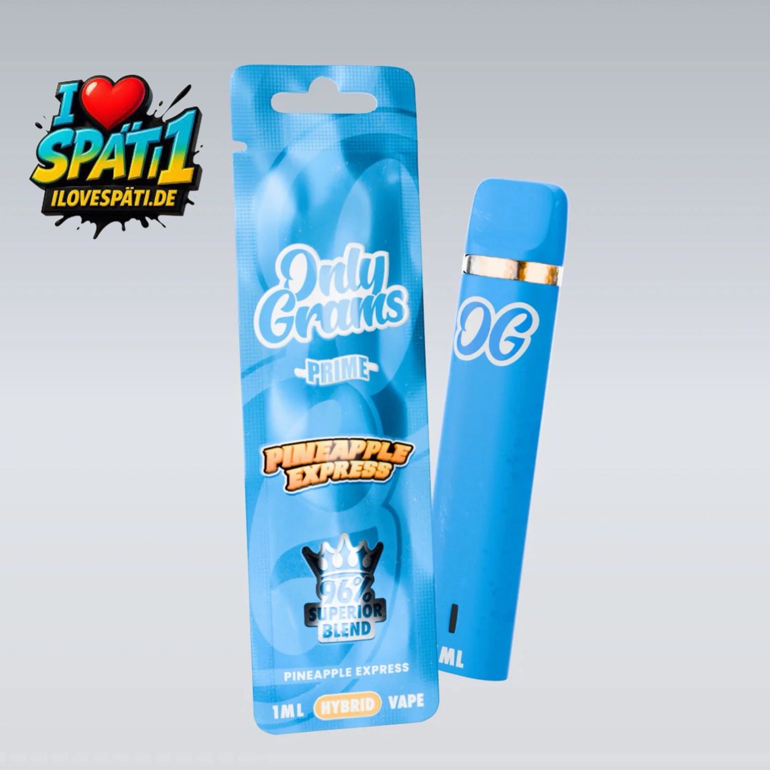 Only Grams – Pineapple Express / Hybrid – Superior Vape 96% – 1 ml