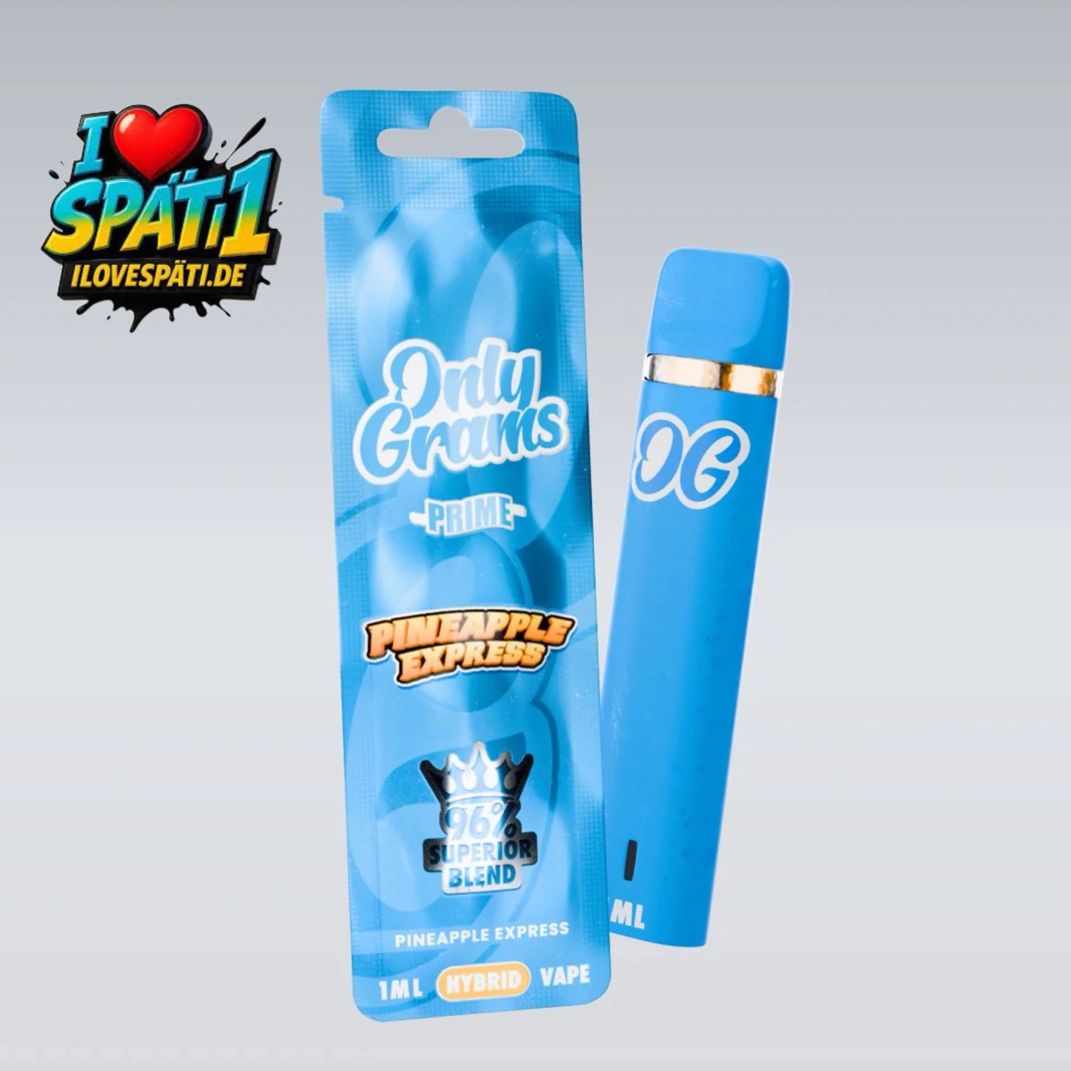 Only Grams – Pineapple Express / Hybrid – Superior Vape 96% – 1 ml