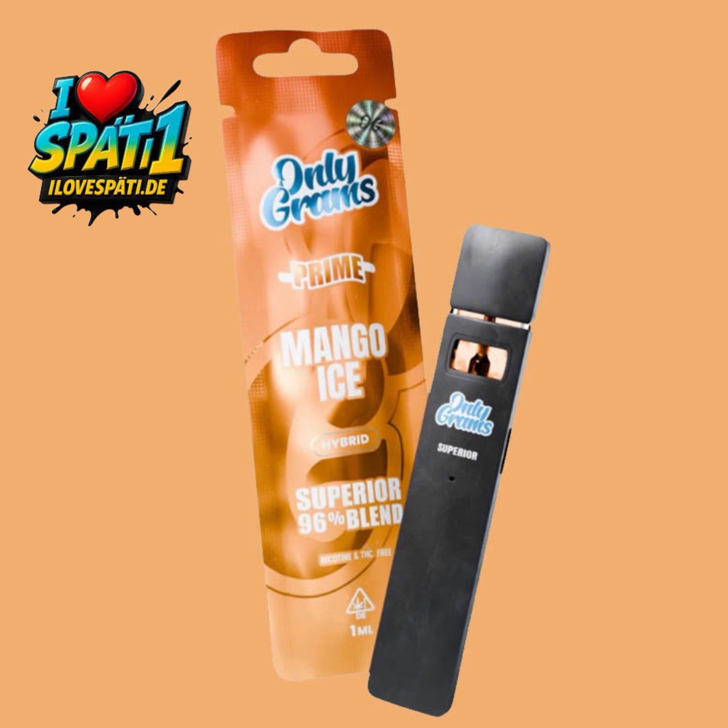 Only Grams – Mango Ice – Superior Vape 96% – 1 ml