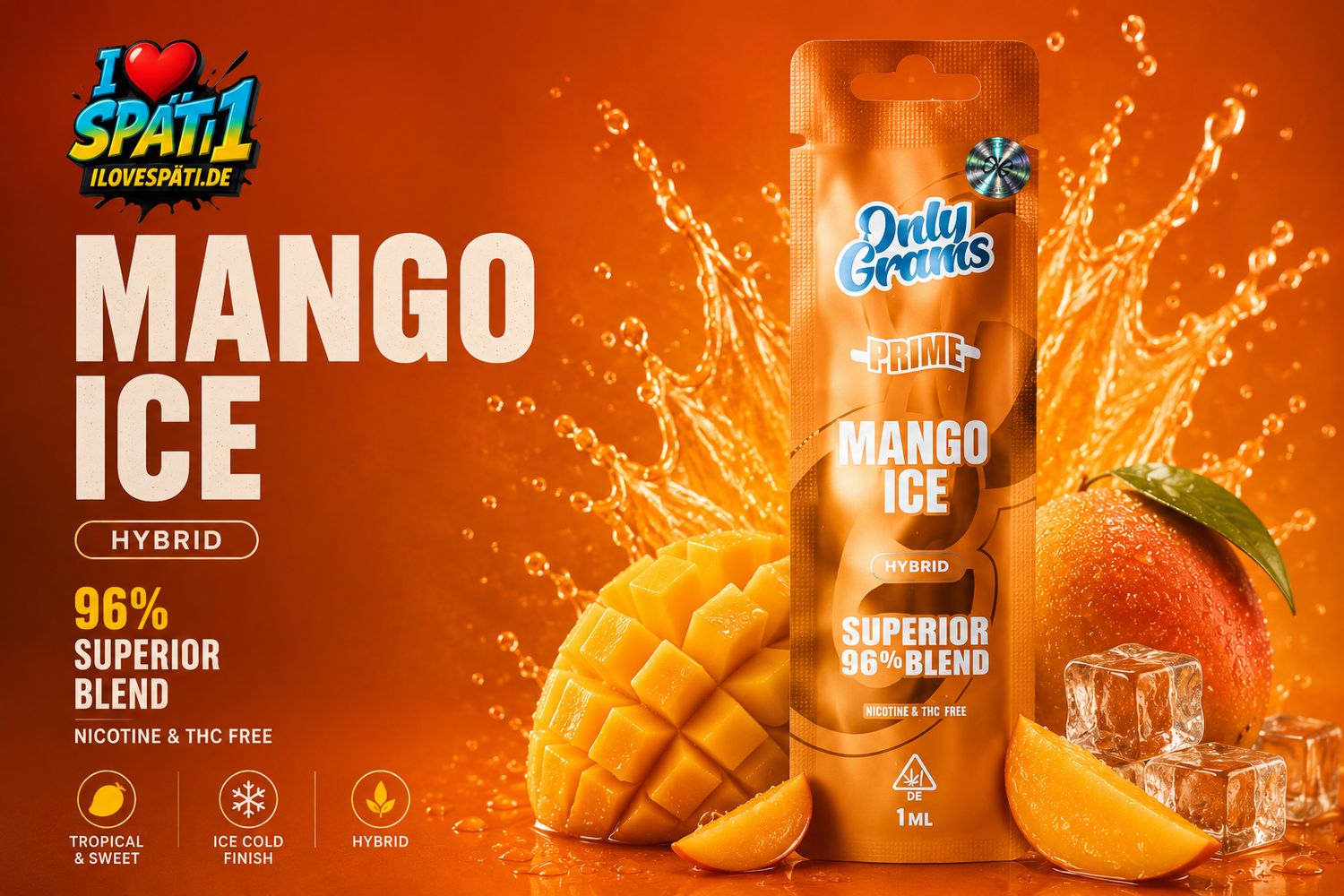 Only Grams – Mango Ice – Superior Vape 96% – 1 ml