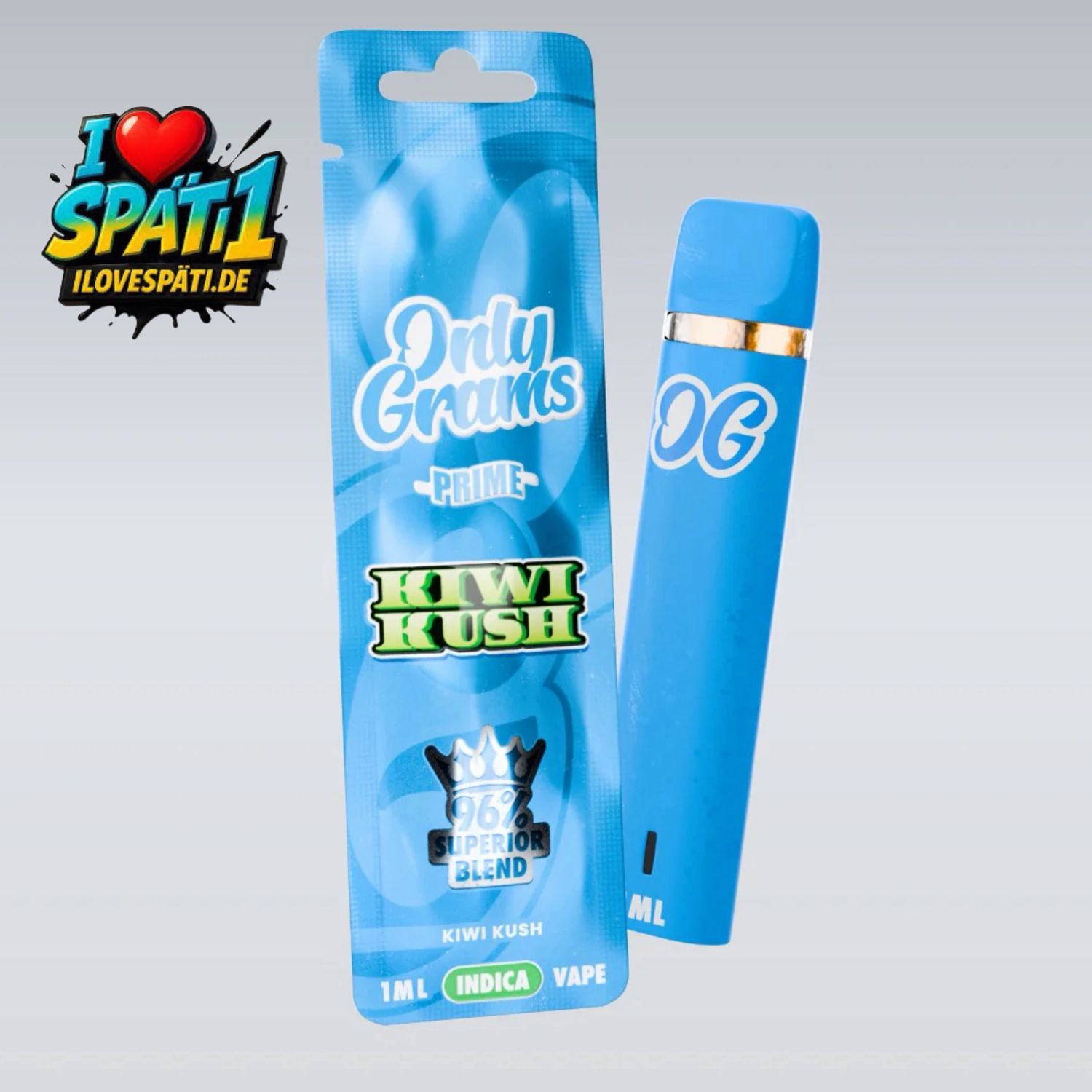 Only Grams – Kiwi Kush / Indica – Superior Vape 96% – 1 ml