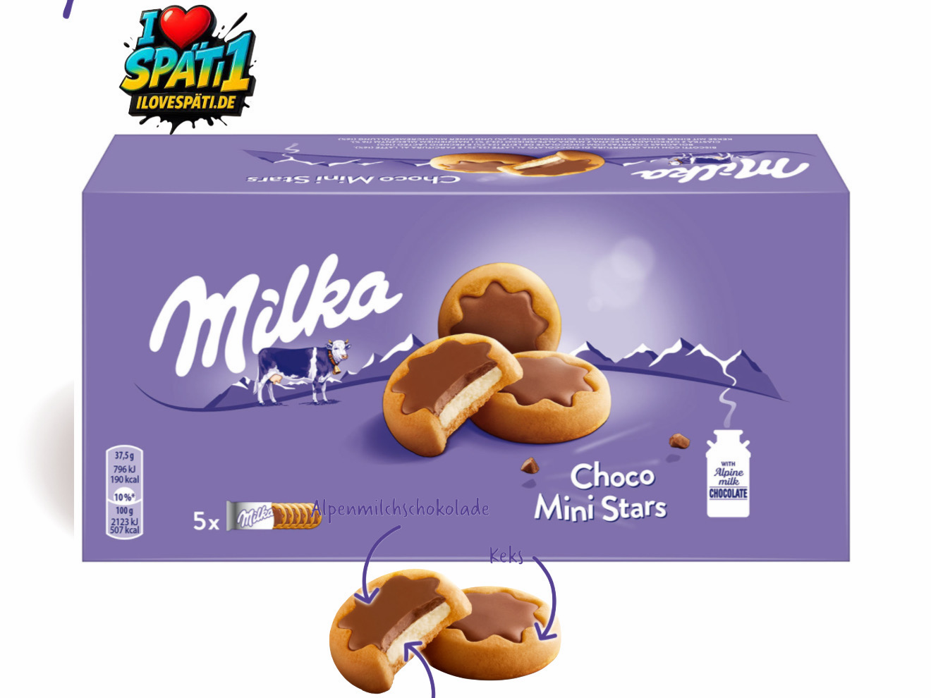 Milka Choco Mini Stars 185g Milka Choco Mini Stars 185g
