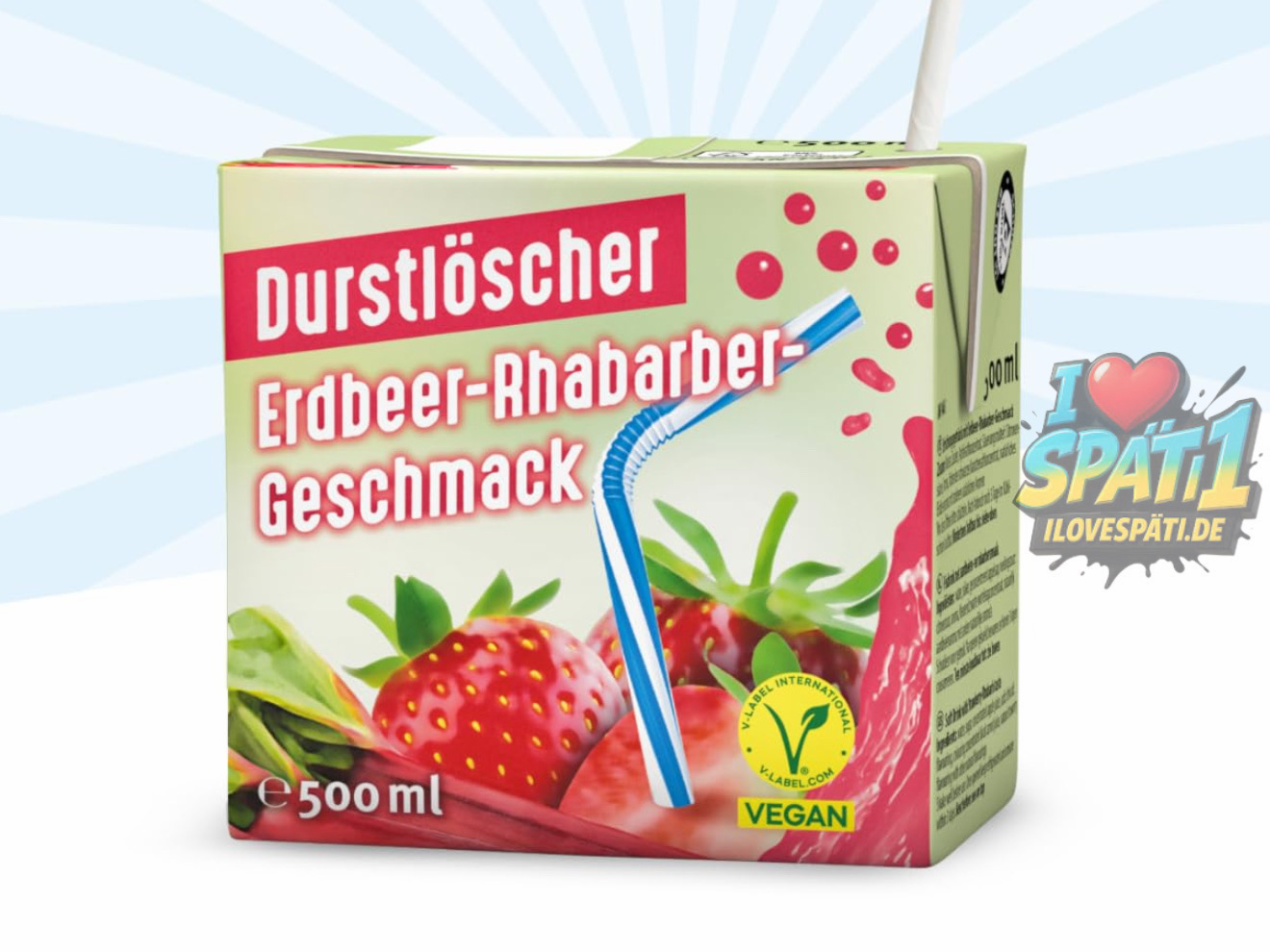 Durstlöscher Erdbeer-Rhabarber Geschmack 500 ml