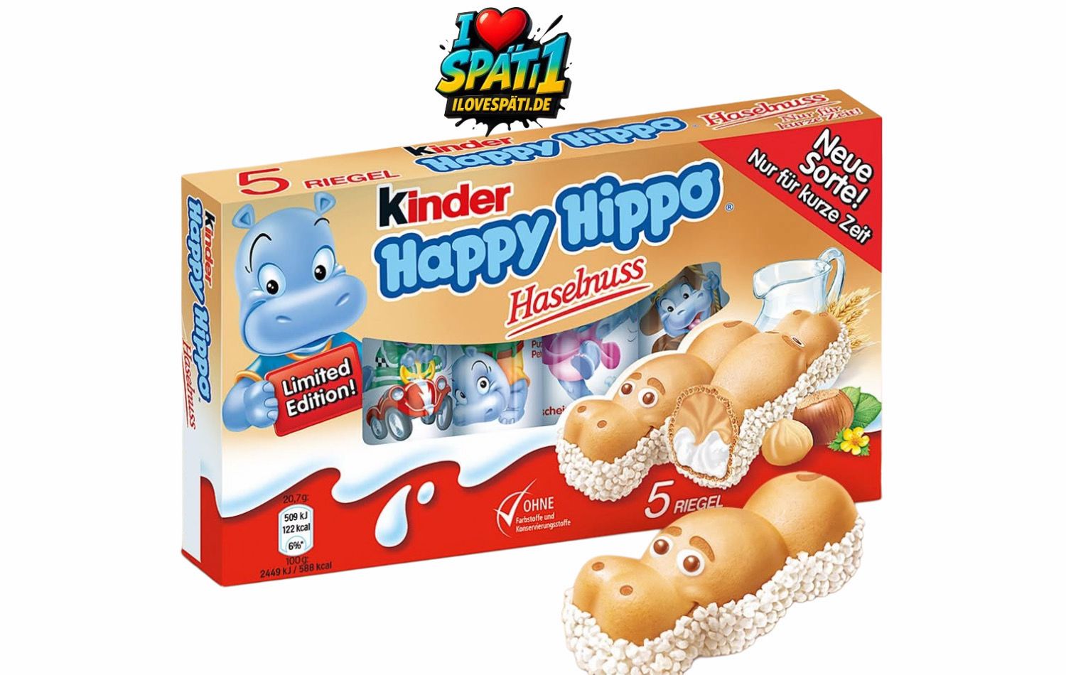 Kinder Happy Hippo Haselnuss 5er (103,5g)