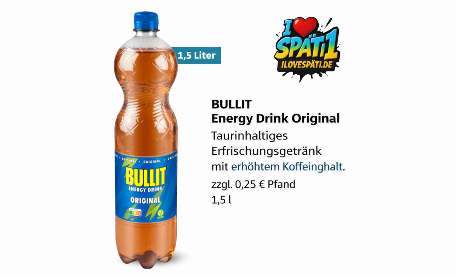 Bullit Energy Drink Original 1,5 L