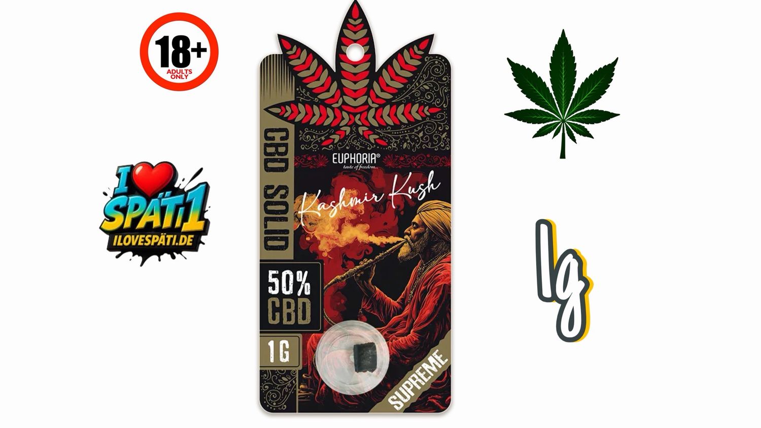 CBD Hash Kashmir Kush 50% 1g – Euphoria