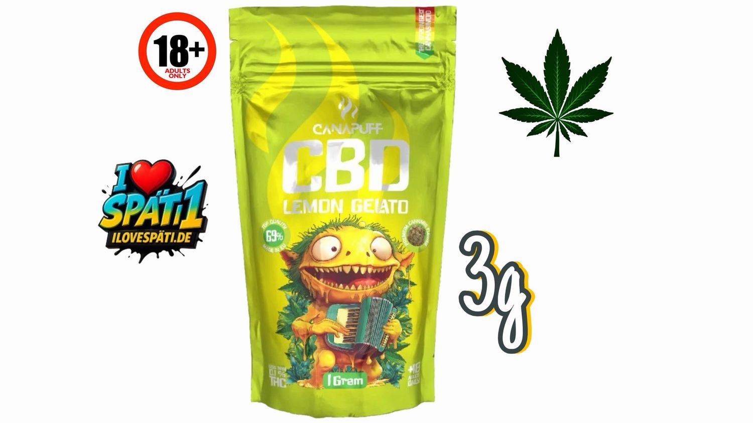 CBD Blüte Lemon Gelato 69% 3g