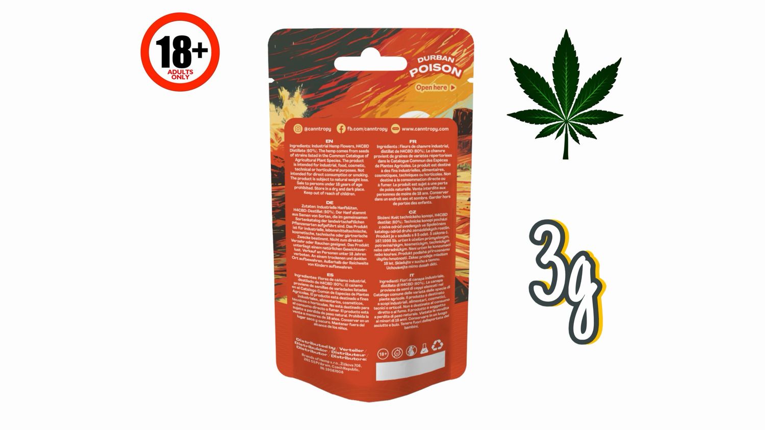 H4CBD Blüte Durban Poison 60% 3g