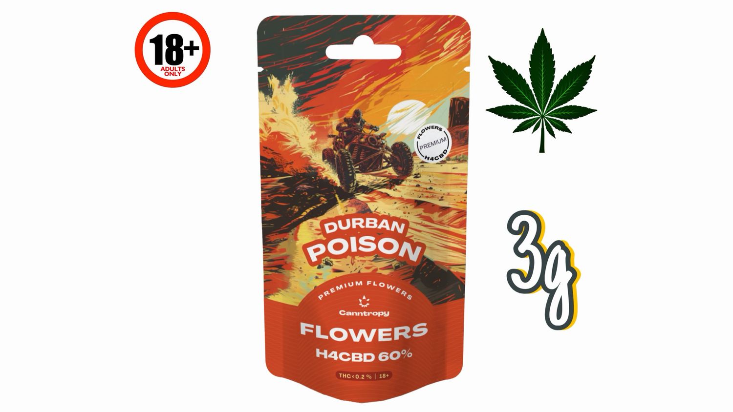 H4CBD Blüte Durban Poison 60% 3g