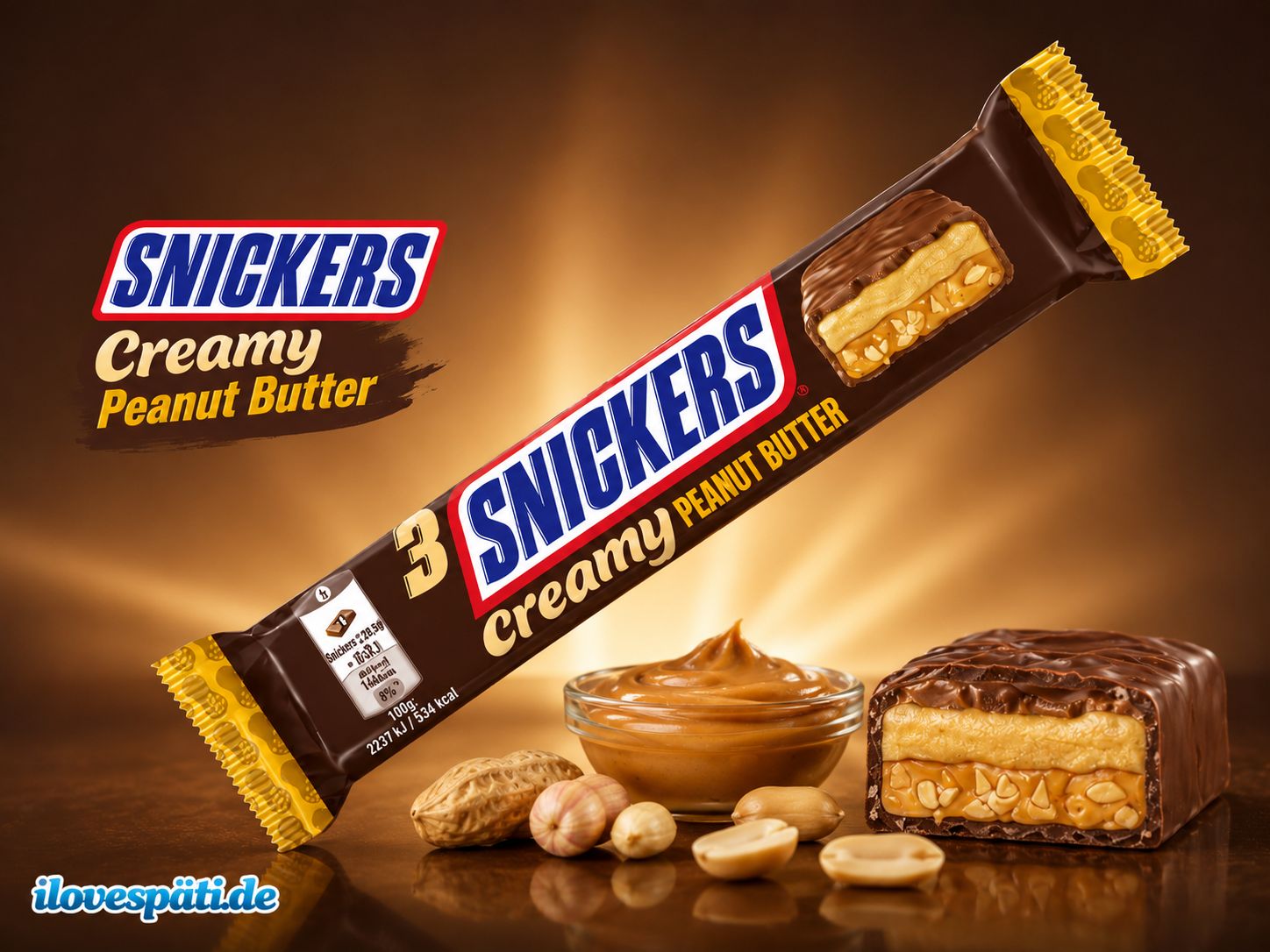 Snickers Creamy Peanut Butter 3x18g