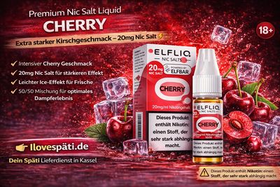 ELFLIQ Cherry (20mg) – Nic Salt Liquid 10ml