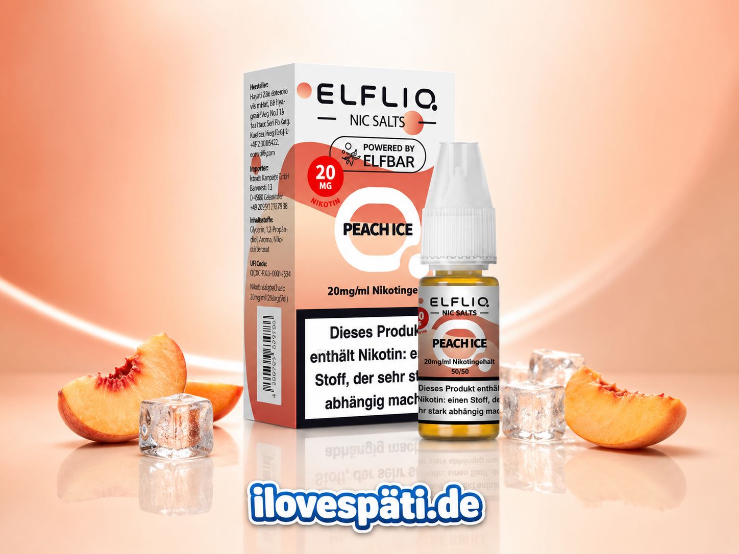 ELFLIQ Peach Ice (20mg) – Nic Salt Liquid