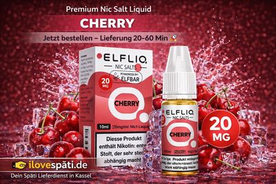 ELFLIQ Cherry 20mg Nic Salt Liquid 10ml