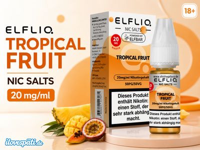 ELFLIQ Tropical Fruit Nic Salts by ELFBAR 10 ml 20 mg/ml Nikotinsalz Liquid 50PG/50VG