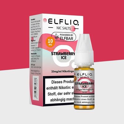 ELFLIQ Strawberry Ice 10mg Nic Salt Liquid 10ml