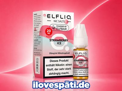 ELFLIQ Strawberry Ice Nikotinsalz Liquid 10 ml 20 mg/ml ELFLIQ Strawberry Ice Nikotinsalz Liquid 10 ml 20 mg/ml
