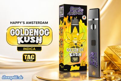 Happy's Amsterdam TAC Vape - Golden OG Kush 1ml (Indica) 1ml Happy's Amsterdam TAC Vape - Golden OG Kush 1ml (Indica) 1ml