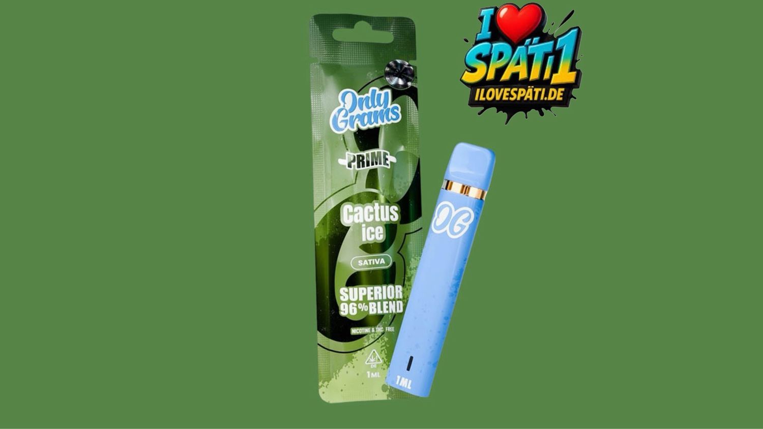 Only Grams Prime Cactus Ice Vape 1ml