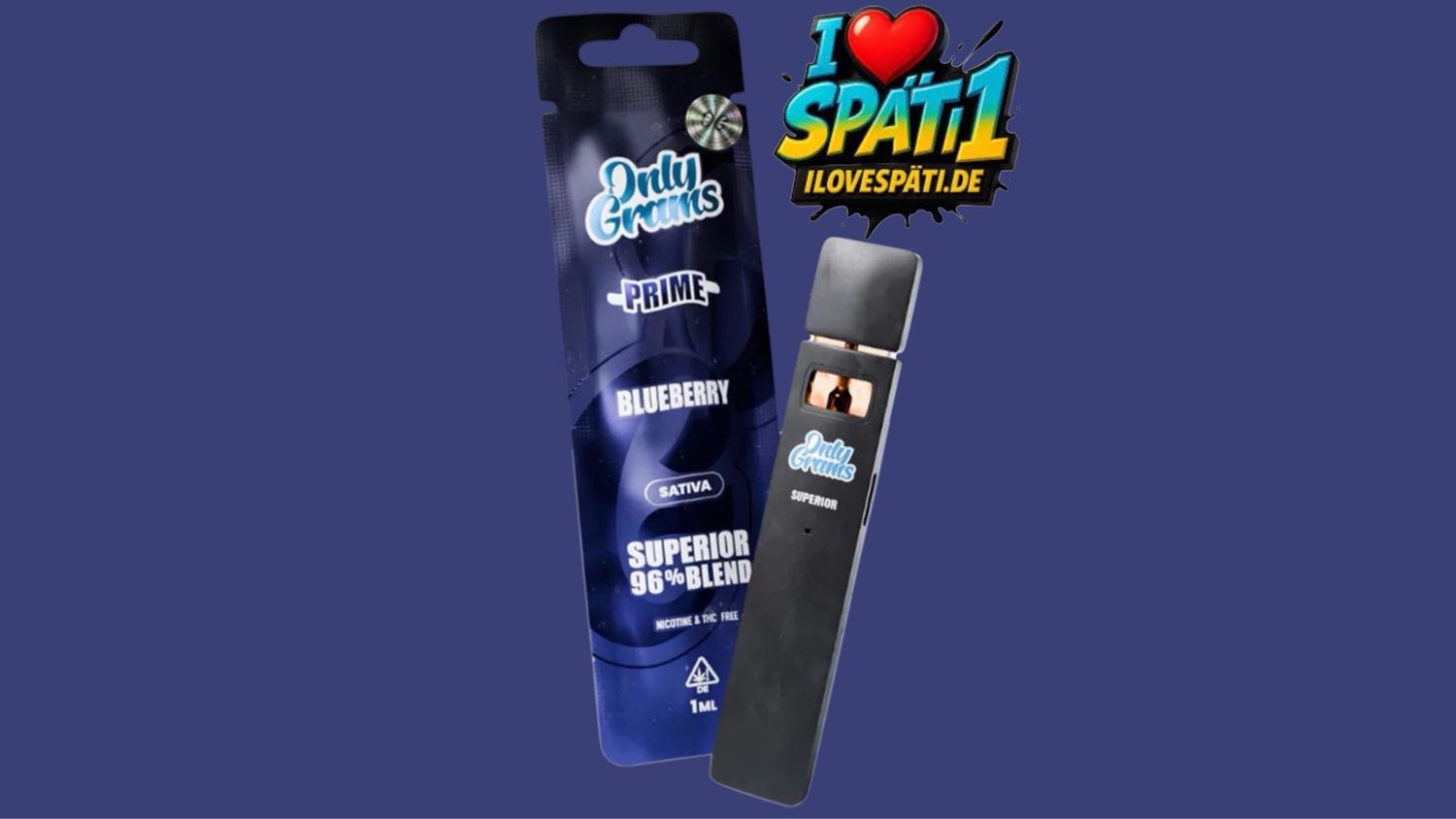 OnlyGrams Prime Blueberry Superior Vape 1ml