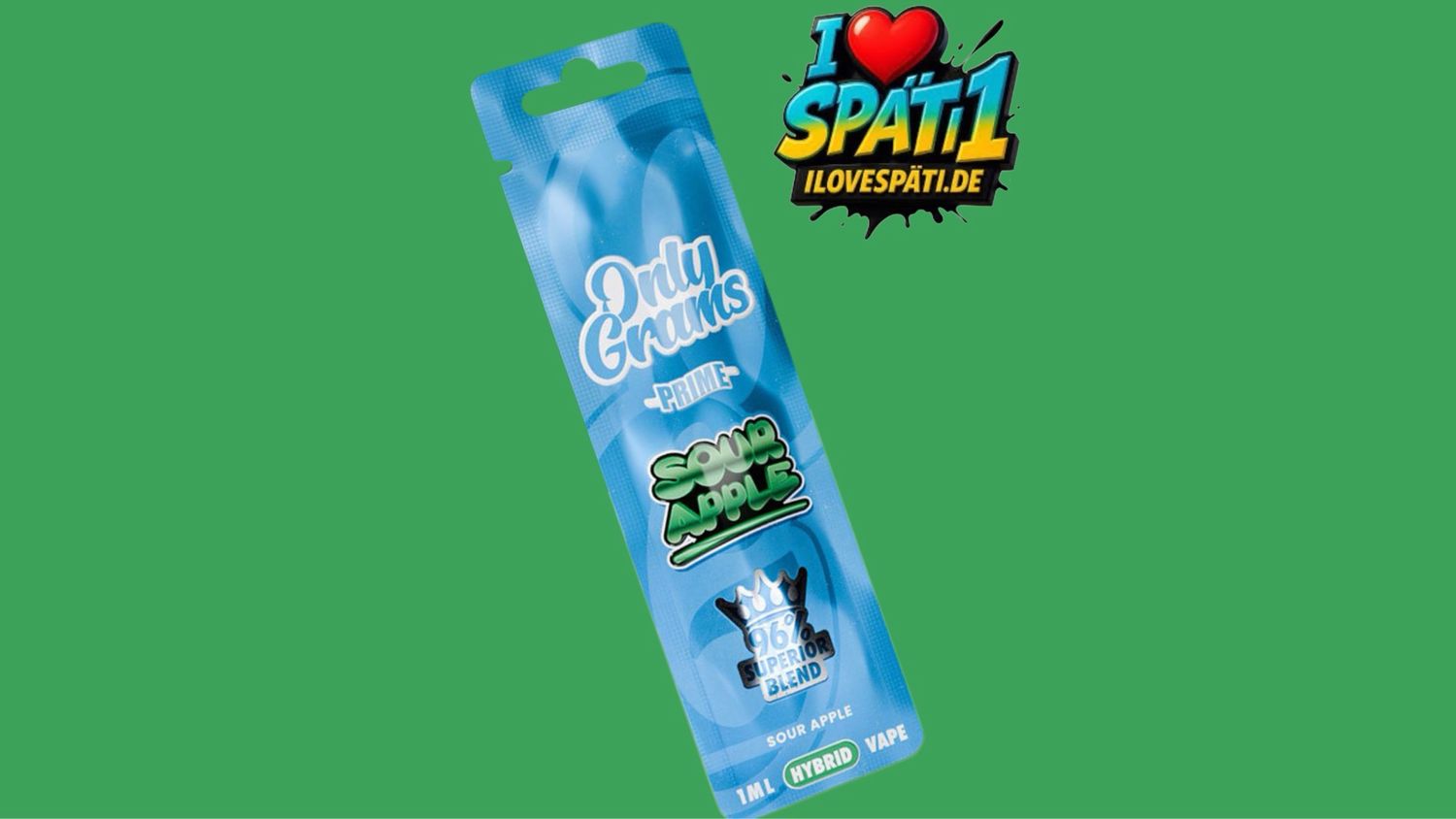 OnlyGrams Prime Sour Apple Superior Vape 1ml