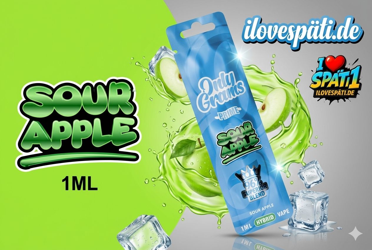 OnlyGrams Prime Sour Apple Superior Vape 1ml