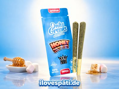OnlyGrams Honey Marshmallow Indica Superior Pre-Rolls 2 × 1,5 g | 40 % Blend