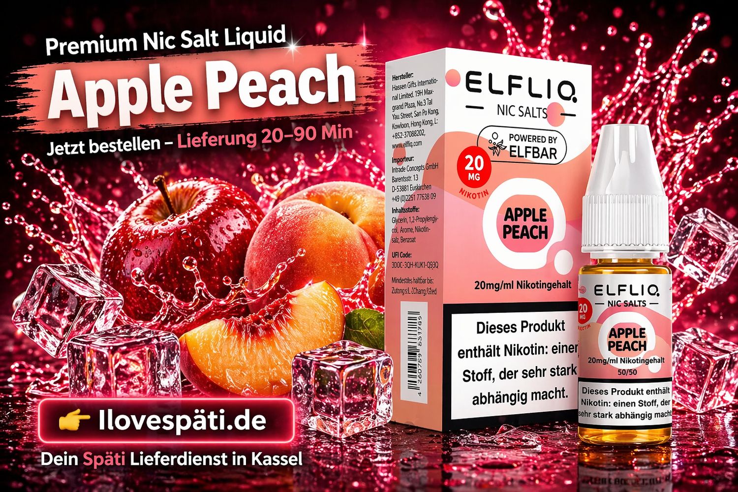 ELFLIQ Liquid Apple Peach 20mg/ml 10ml
