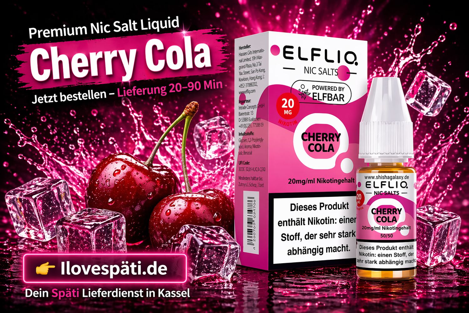 ELFLIQ Liquid Cherry Cola 20mg/ml 10ml