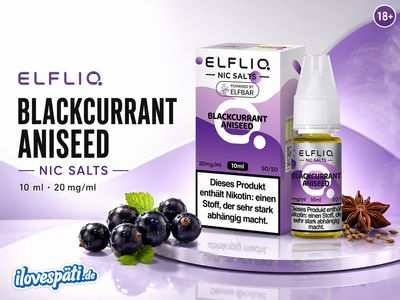 ELFLIQ Liquid Blackcurrant Aniseed 20mg/ml 10ml