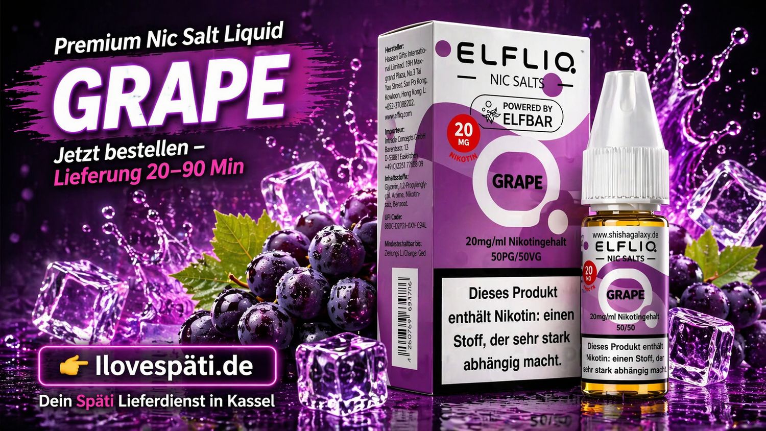 ELFLIQ Liquid Grape 20mg/ml 10ml