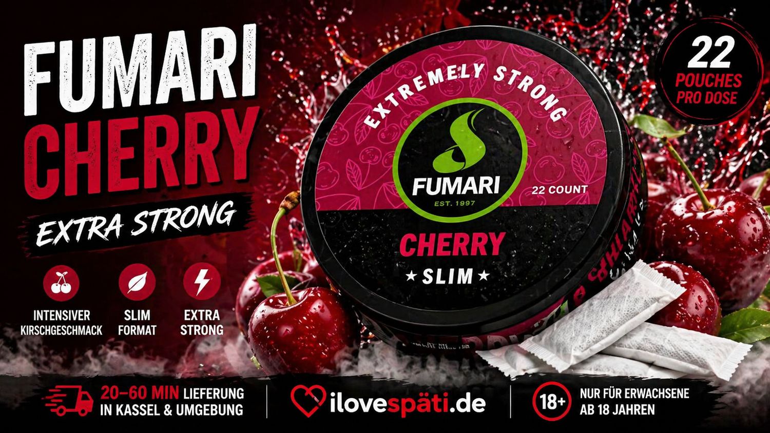 Fumari Cherry Slim Nicotine Pouches