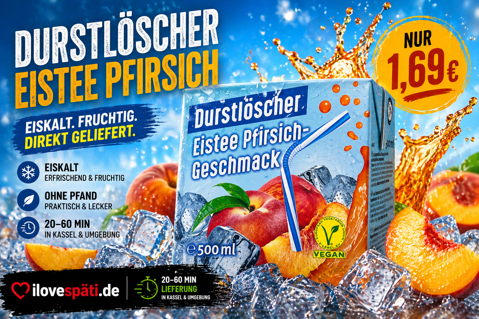 Durstlöscher Eistee Pfirsich 500ml Durstlöscher Eistee Pfirsich 500ml