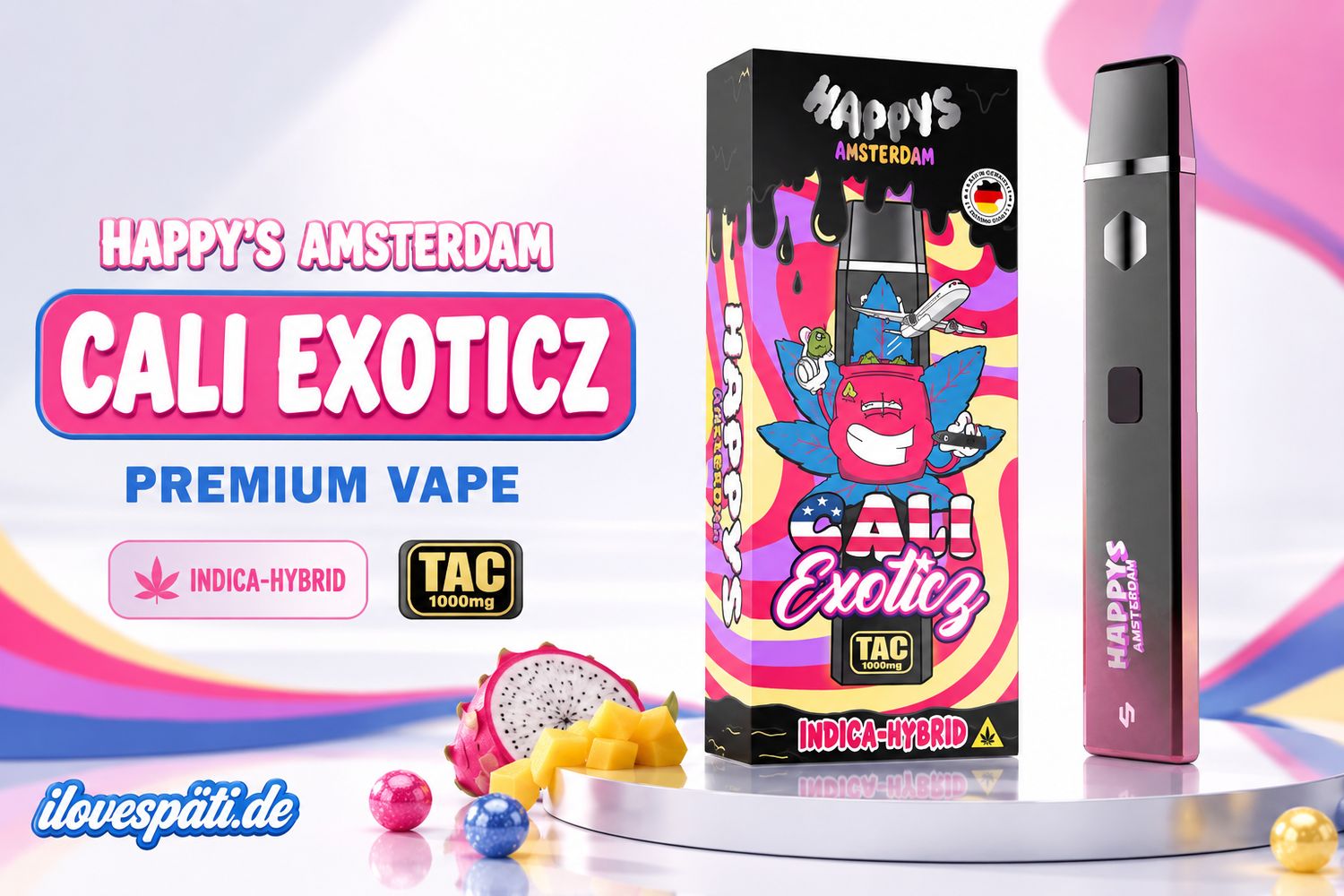 Happys Amsterdam Cali Exotic TAC Vape 1ml
