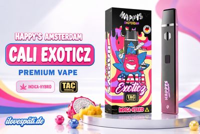 Happys Amsterdam Cali Exotic TAC Vape 1ml Happys Amsterdam Cali Exotic TAC Vape 1ml