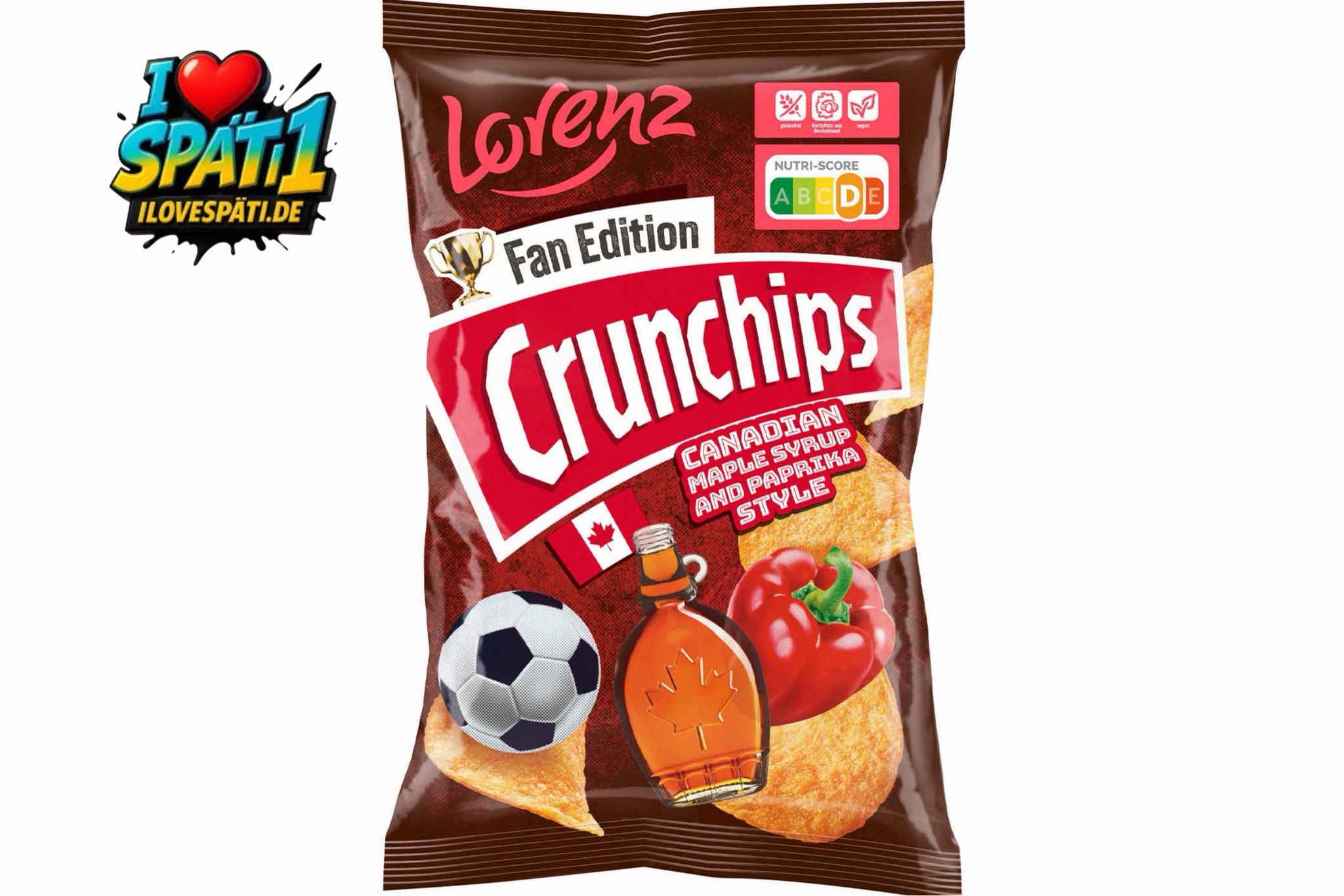 Lorenz Crunchips Fan Edition Canadian Maple Syrup and Paprika Style 130g