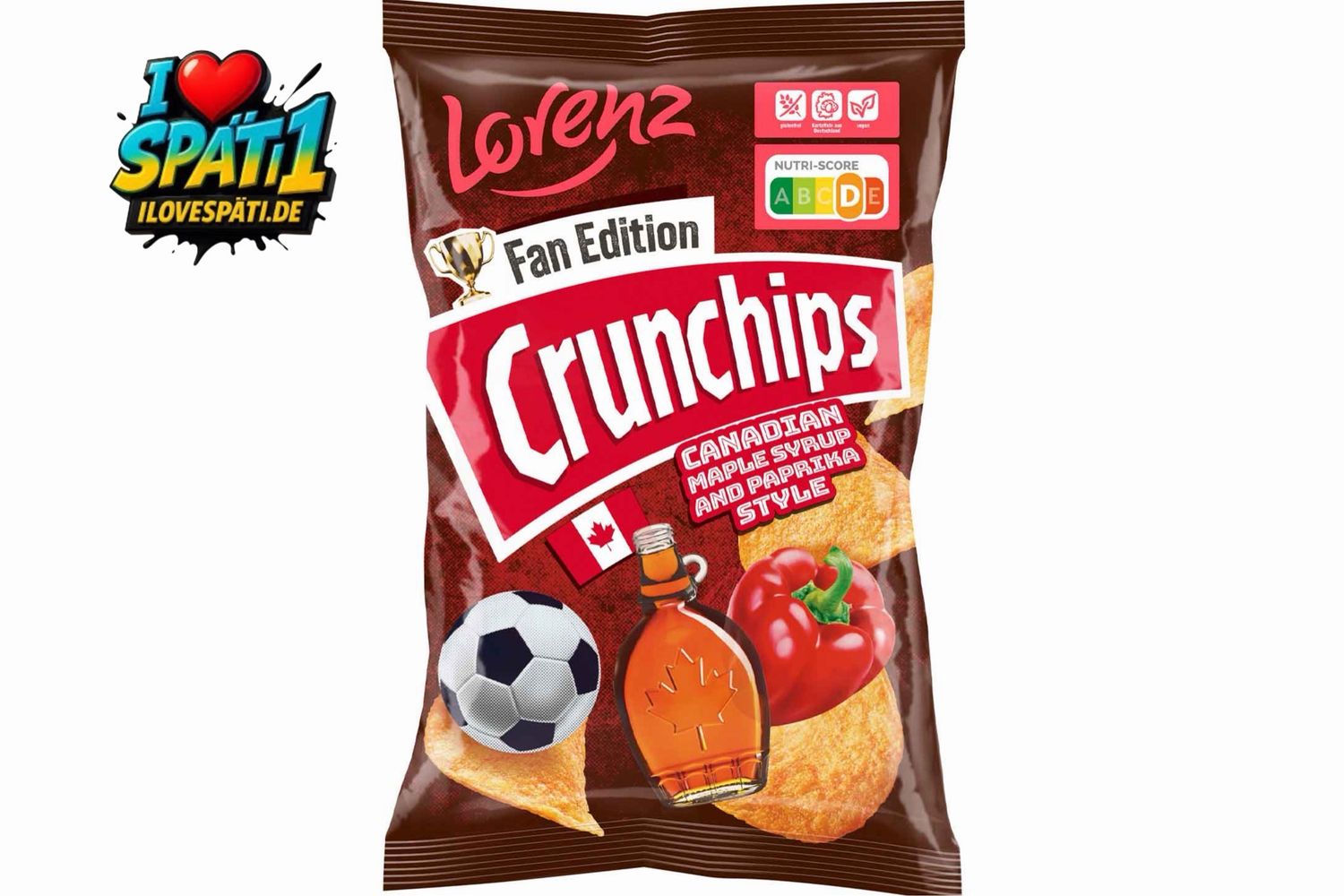 Lorenz Crunchips Fan Edition Canadian Maple Syrup and Paprika Style 130g