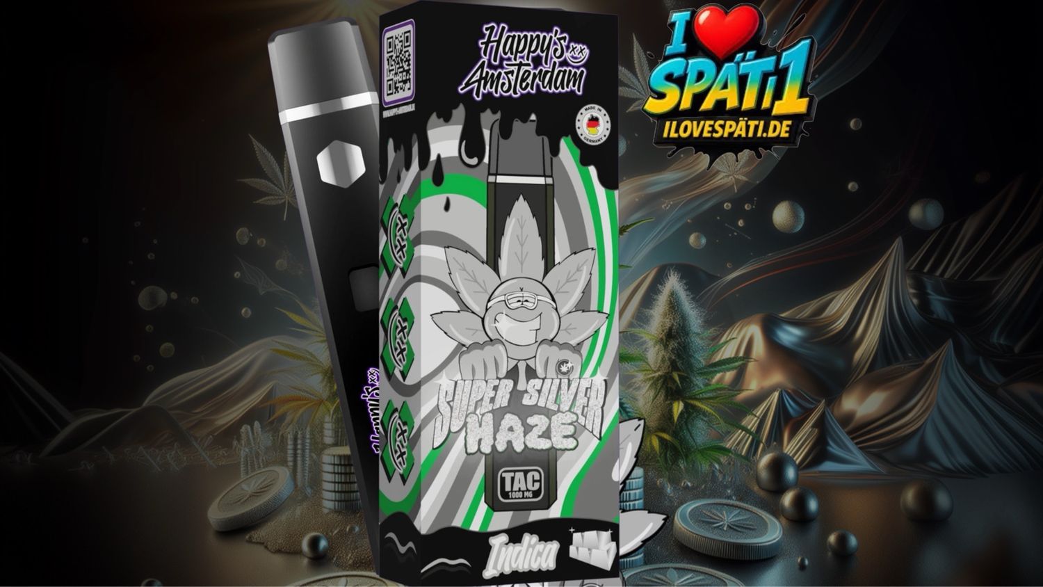 Happy Amsterdam Super Silver Haze TAC Vape 1000mg