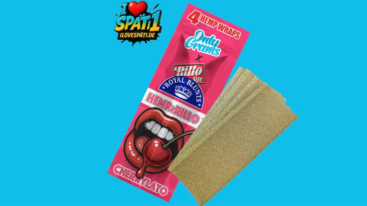 Hemparillo Cherrylato Hemp Wraps 4 Stück