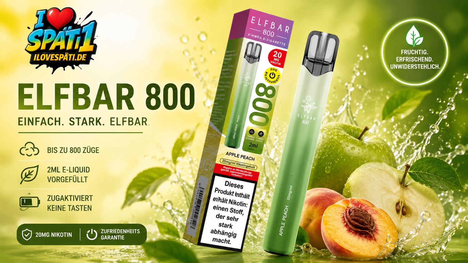 Elfbar 800 Apple Peach